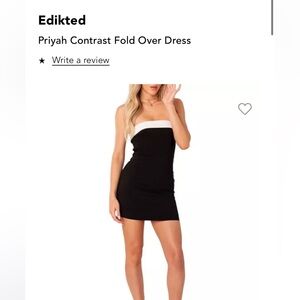 PRIYAH CONTRAST FOLD OVER DRESS XS EDIKTED
